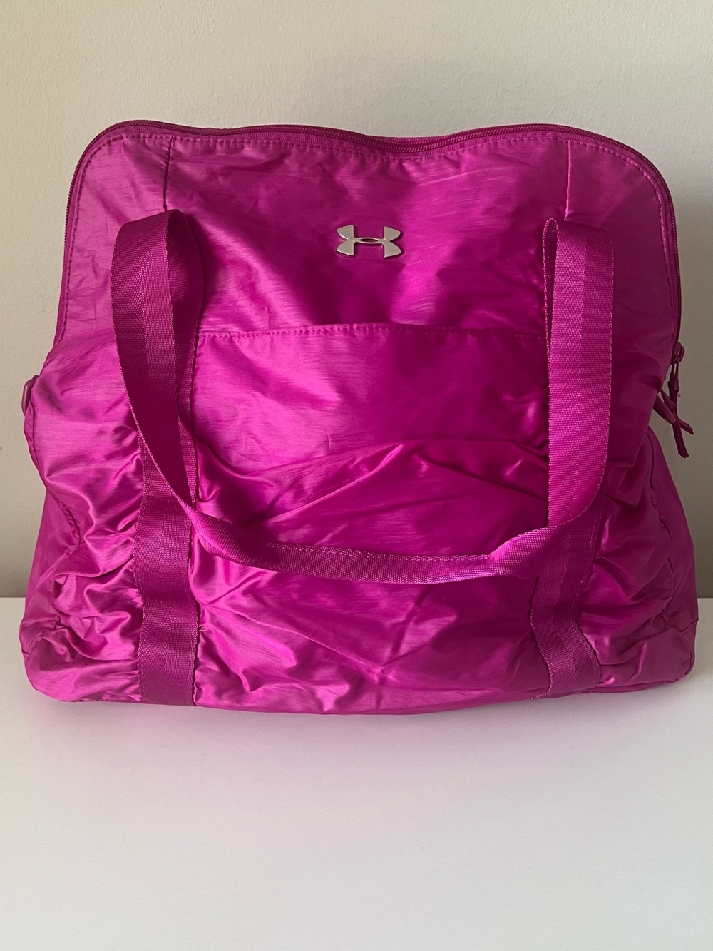 Under Armour Fuchsia Pink Women's Tote with Silver Logo